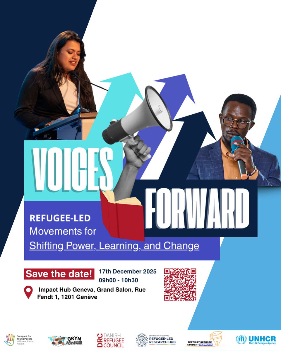 TRSN_NETWORK's tweet image. Join us at Voices Forward! A global space highlighting refugee-led leadership, youth innovation, and new pathways for collaboration.
📢Don’t miss it.
🔗Register here: docs.google.com/forms/d/e/1FAI…
#voicesforward #withtherefugees #Refugees