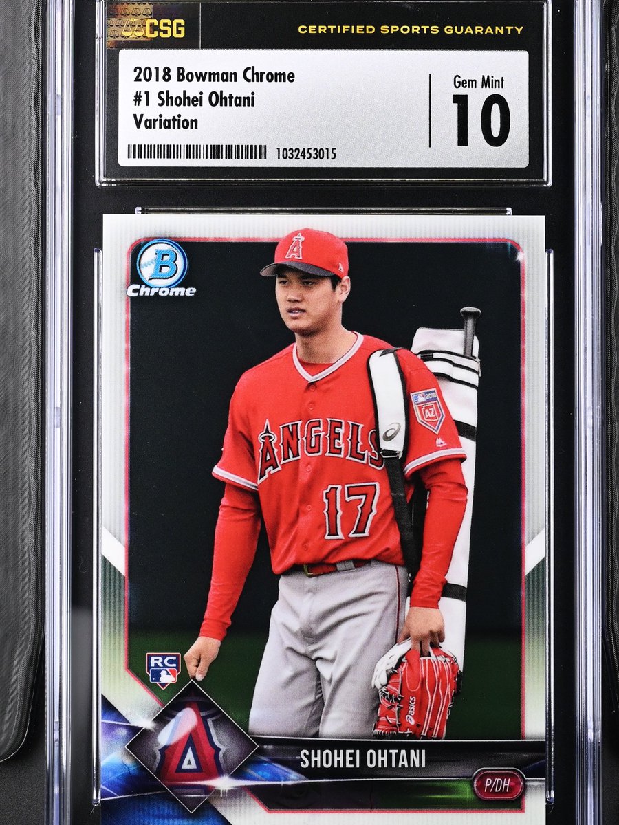brycemeyer14's tweet image. Who’s buying Shohei this off season? Posted elsewhere yesterday but listing here too.
2018 Bowman Chrome Shohei Ohtani Carrying Bag SP CSG 10. $11k

Let’s talk.