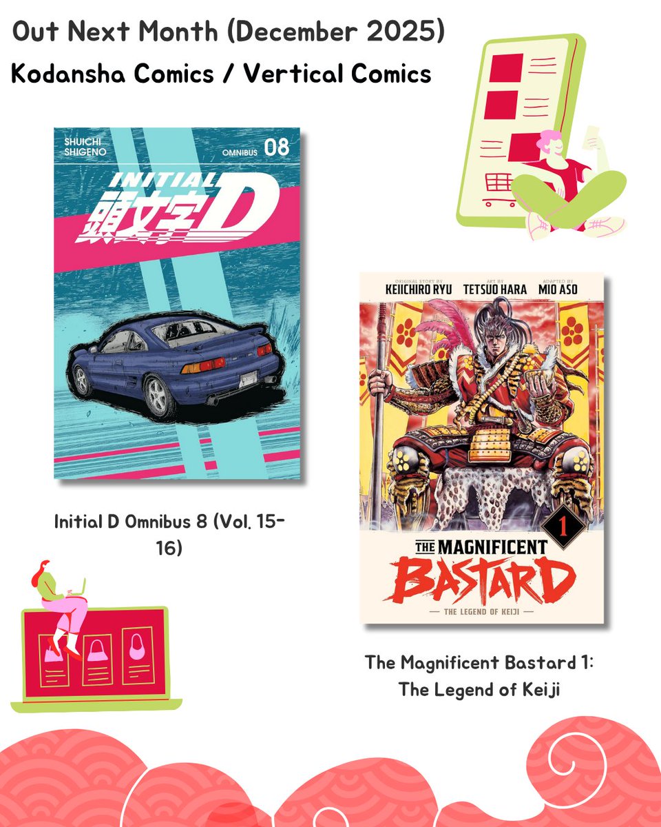 bukkuzon's tweet image. 📚 PRE-ORDER WEEKEND

Get ready!  @kodanshamanga has new releases coming your way on Dec. 2-9. Which one are you most excited for?

🛒You can pre-order here bukkuzon.com/collections/pr…
✈️ Need it quick: s.shopee.ph/9zlFEc001S
🗓️Date might change depending on the publisher

#manga
