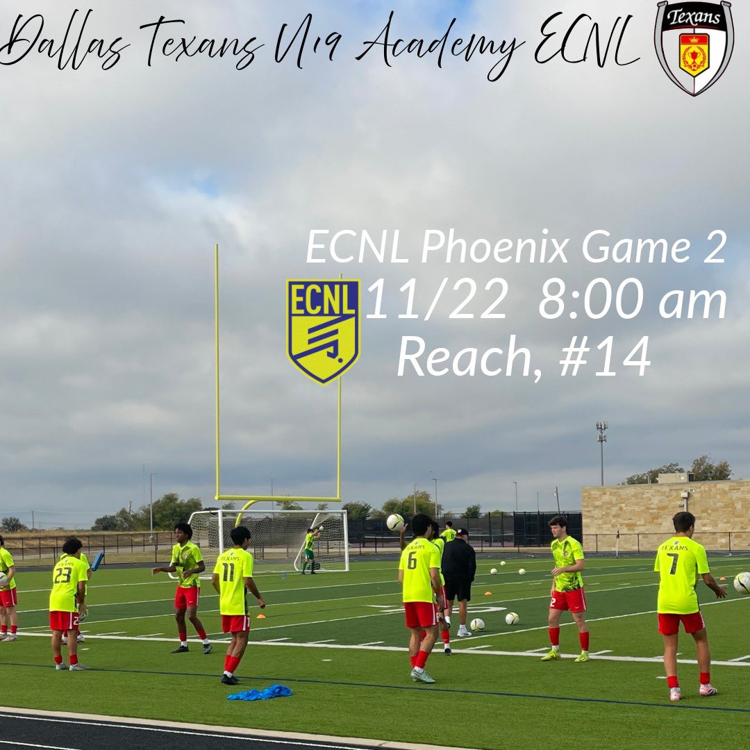 Game 2 ECNL Phoenix early!!! All I see is RED💯❤️⚽️

<a href="/DallasTexans08B/">Dallas Texans 08B Academy ECNL</a> 
<a href="/DTexansSC/">Dallas Texans Soccer Club</a> 
<a href="/TheDallasTexans/">Dallas Texans</a> 
<a href="/ECNLboys/">ECNL Boys</a>