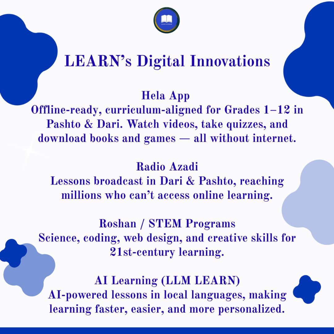 LEARNAfg's tweet image. Learning knows no limits!

From the Hela App to Radio Azadi, STEM, and AI-powered lessons, LEARN Afghan brings education to every girl —anywhere, anytime. 

Support their dreams this Giving Tuesday: givebutter.com/dH6c2o

#GivingTuesday #LEARNAfghan #GirlsEducation