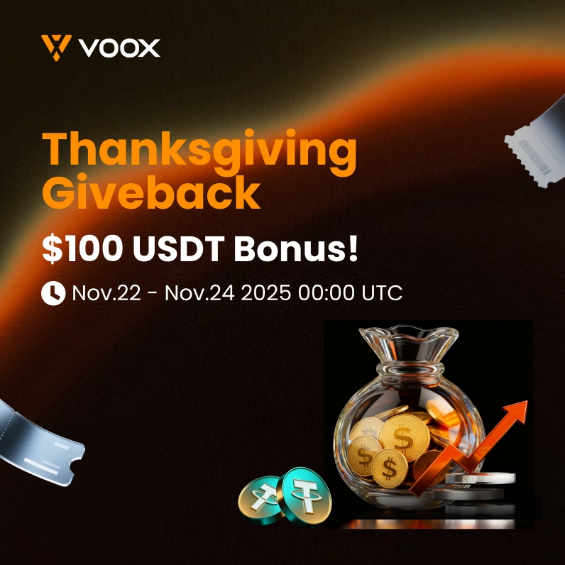 xme_official_'s tweet photo. 🥳As we gear up for our big Thanksgiving celebration, we have a little thank-you gift to get us started—a surprise airdrop:
🎁$100 USDT Bonus, 10 slots!
✅ Follow+RT+Like
✅ Drop your VOOX UID in comment

Want more? Follow us for more GIVEAWAYS this Thanksgiving!

🔗Get your VOOX UID in few seconds: https://t.co/OcTxO6w2pJ

#VOOX #Thanksgiving #Airdrops #Giveaway
