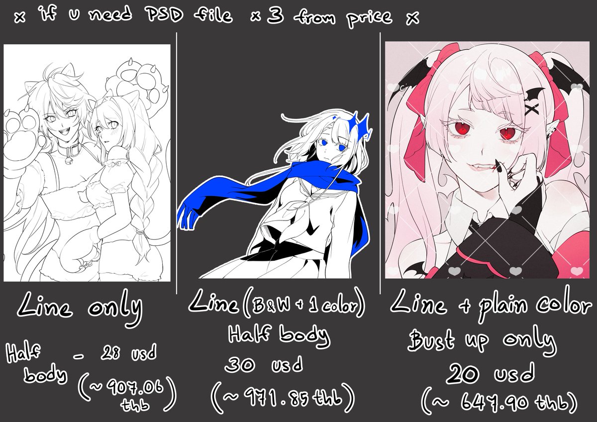 Hello everyone !
I'm opening an emergency commission cuz my cat eat an earphone cord 🥹

The type shown in the image is the fastest one I can complete and I have other queues for different scales. But this is a real emergency 😭

Payment
- Paypal 
- Wallet 
- Vgen