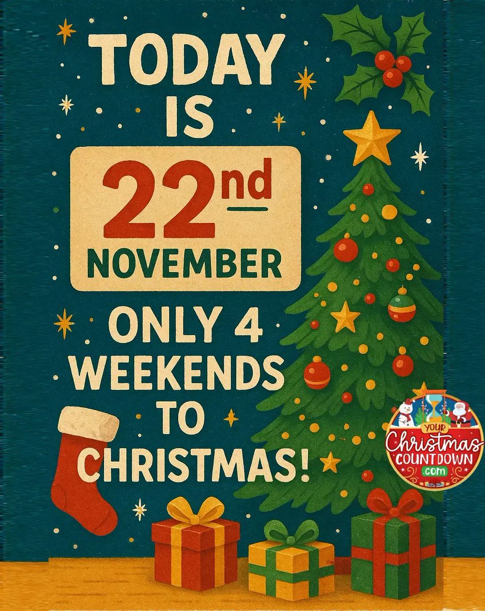 Only 4 weekends to go 😲♥️
🕒 YourChristmasCountdown.com 🎄🎅