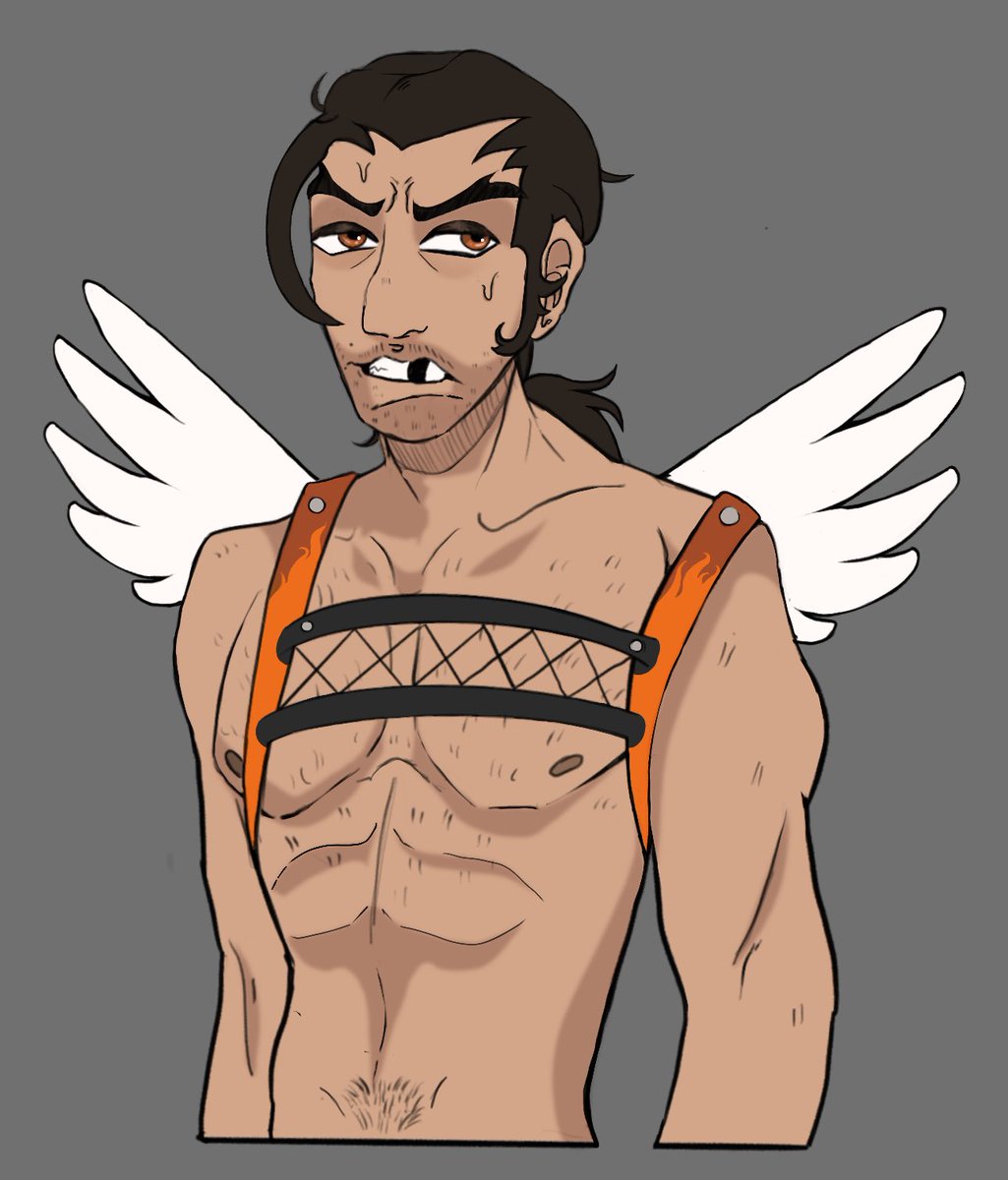 NepetasSoftPaws's tweet image. Unfinished flambe in a harness 
#dispatch #flambe #drawing #Fanart