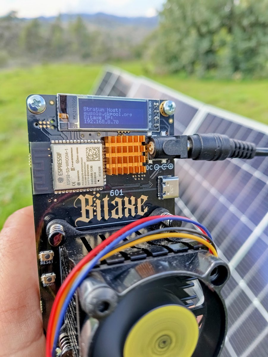 tinsb_offgrid's tweet photo. 🚨 INCREDIBLE SOLO MINING WIN ON CKPOOL! 🚨
Yesterday (November 21, 2025), a tiny solo miner defied ALL odds and mined Bitcoin block 924,569 entirely on their own via Solo CKPool org!
This lucky legend was running just ~6 TH/s (some reports point to a hobbyist setup like a Bitaxe Gamma at ~1.2-6 TH/s) – that's roughly 0.0000007% of the total network hashrate!
CKPool admin Con Kolivas himself called it out:
"A miner of this size has only a 1 in 180 MILLION chance of solving a block each day!" 😱
The reward? 3.125 BTC subsidy + fees ≈ $265,000–$266,000 USD (minus CKPool's small 2% fee).
This is the 308th solo block ever mined with CKPool since 2014 – and the first in ~3 months!
Proof that Bitcoin mining is still permissionless, decentralised, and open to everyone – no matter how small your rig. One lucky hash can change everything! ⚡️⛏️
At Helios Mining EU, we're huge believers in accessible mining for all. Whether you're running efficient ASICs at home with solar, or a off-grid solar mining facility, or just dreaming of that solo jackpot – we've got the hardware, support, and community to help you get started or scale up.
Who knows... the next solo block could be YOU! 👀
#Bitcoin #SoloMining #CKPool #BitcoinMining #Decentralization #HeliosMiningEU #HODL #MiningEU
(Sources: The Block, Decrypt, Con Kolivas on X, Mempool. pace)