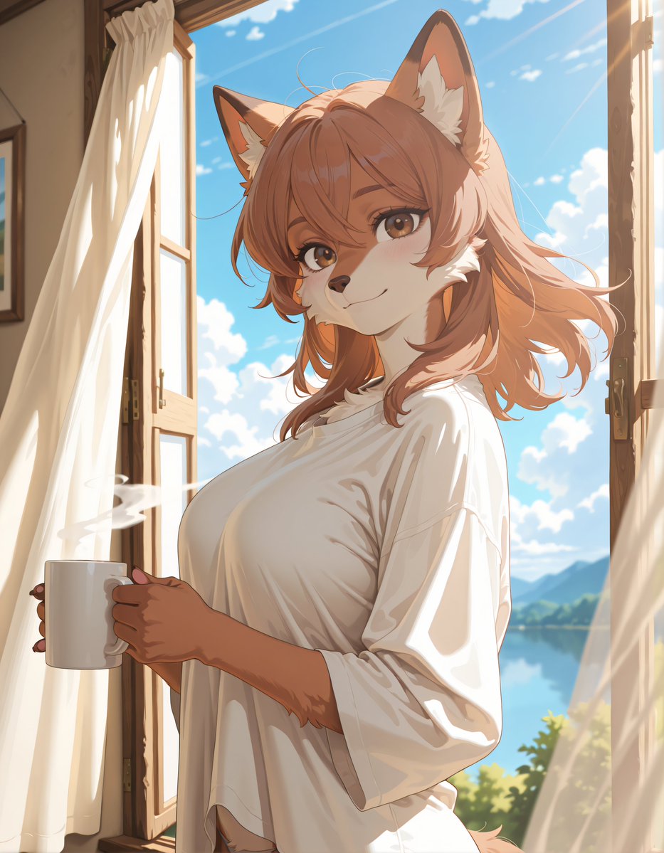 Frappe_AI's tweet image. Good morning ~ ☕️

🤎 ~ Kimi ~ 🤎

#furry #AIart #AIイラスト︎