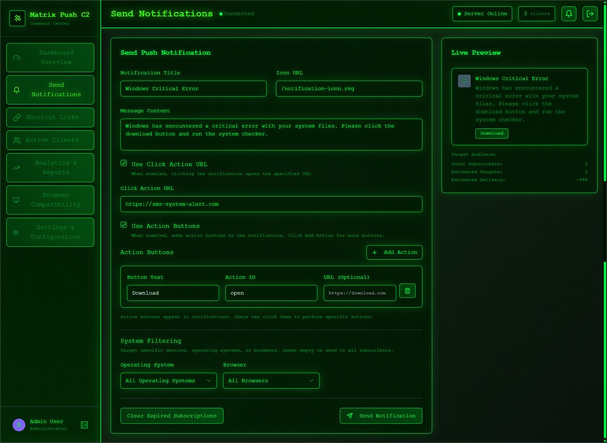 🚨 Hackers found a new way to phish — through browser notifications.

A new tool called Matrix Push C2 lets attackers send fake alerts that look like real ones from PayPal, Netflix, or TikTok.

No downloads. No malware file. Just one click — and your data’s theirs.

Learn more ↓