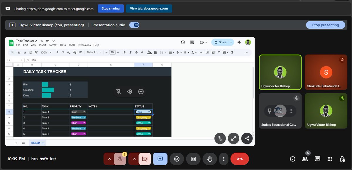 _VictorUgwu's tweet image. THINK LIKE AN EXCEL BOSS TRAINING Week 1 done officially ✅.

We covered Excel history - interface &amp;amp; navigation - basic formulas like SUM - SUMIFS &amp;amp; it&apos;s clan - Data validation - built a daily task tracker in @googlesheets .

Up next week 2🚀

#Excel #exceltutorial #exceltips