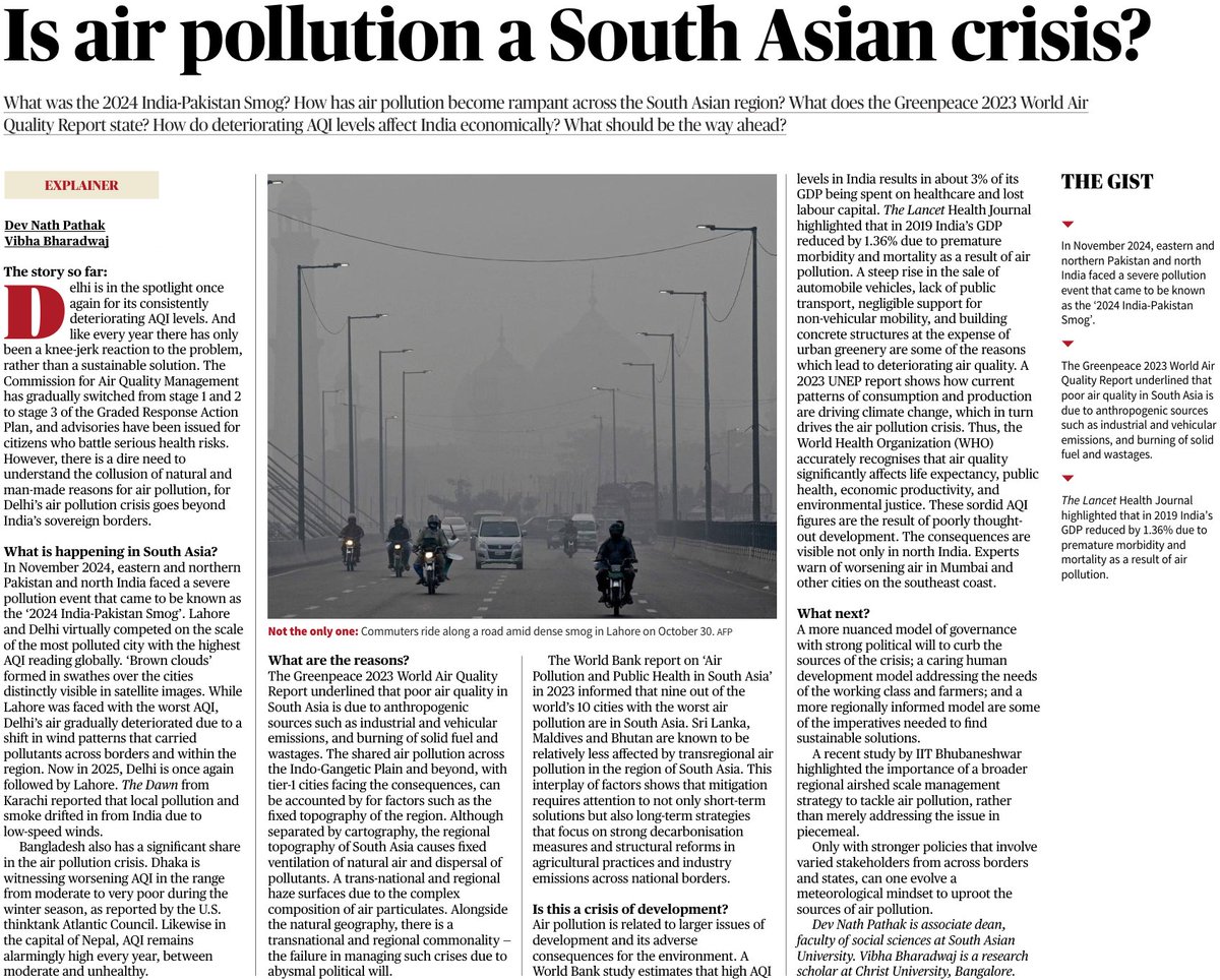 UpscNotes's tweet image. Flow Chart Diagram on the Following
upscexamnotes.com/upsc-article.p…
                  ┌───────────────────────────┐
                  │   South Asia Air Pollution │
                  │     A Transboundary Issue  │…