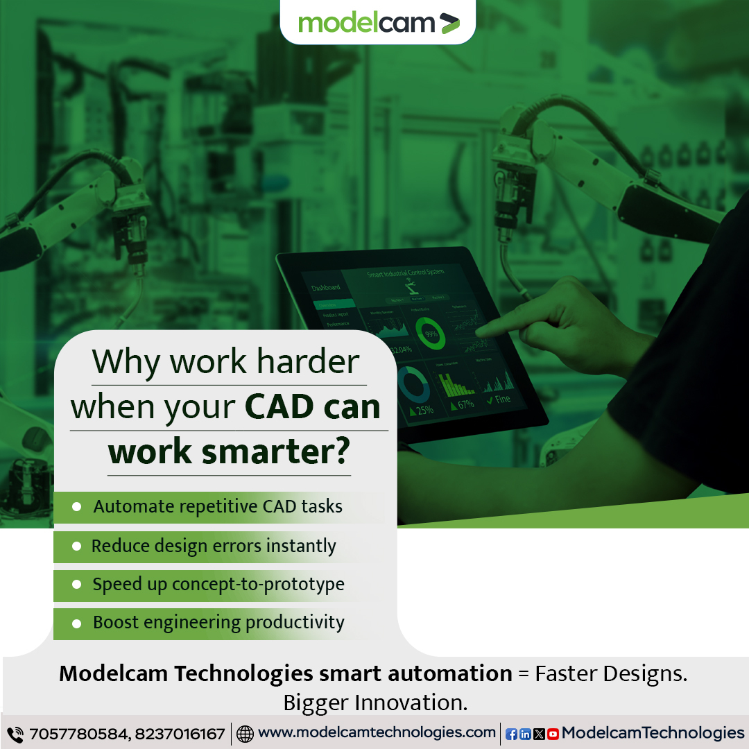 Modelcam's tweet image. Cut your design time in half with smart automation! ⚙️
Creo 12 brings smarter tools, AI simulation, and seamless workflows for faster, precise product development.
Upgrade your design process with Modelcam Technologies 
👉 tinyurl.com/3kap6etv
#Creo12 #DesignAutomation