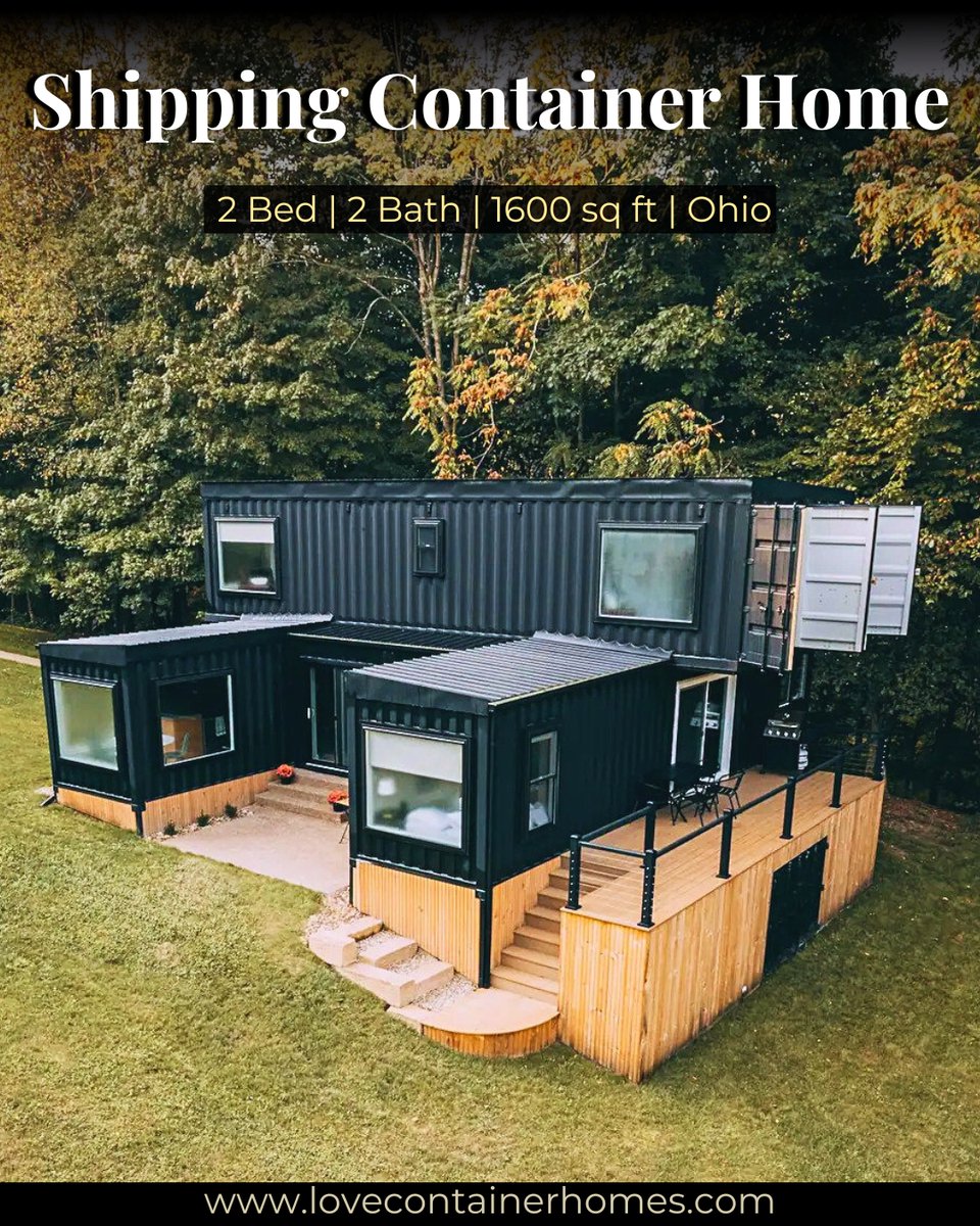 LCH_studios's tweet image. Would you live in a house built out of shipping containers? Rate this one on a scale of 0-10.  Visit us at lovecontainerhomes.com for container house plans and designs.
#architecture #shippingcontainer #containerhome #containerhouse #house #prefab