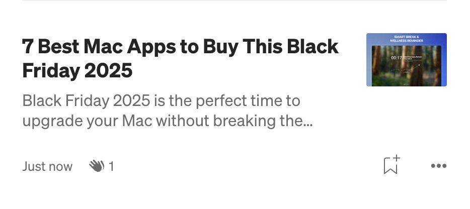 hii_mohit's tweet image. Just published my latest article on the best Black Friday Mac app deals.

Apps featured:

DeskRest – @1Marceeelll 
ScreenCharm – @sergeynazarovx
BoltAI – @daniel_nguyenx 
Compresto – @hieudinh_
Kerlig &amp;amp; LocalCan – @jarekceborski 
Pimosa – @anshrathodfr