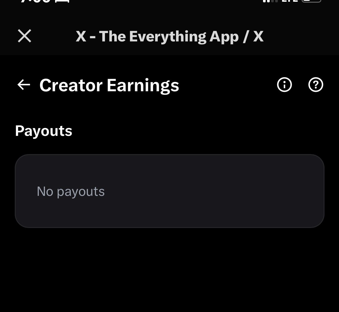 My Creator Earnings looking like arsenal’s trophy cabinet…
EMPTY 😭😭

X said ‘keep grinding king’
No payouts… but we move 💪🏾