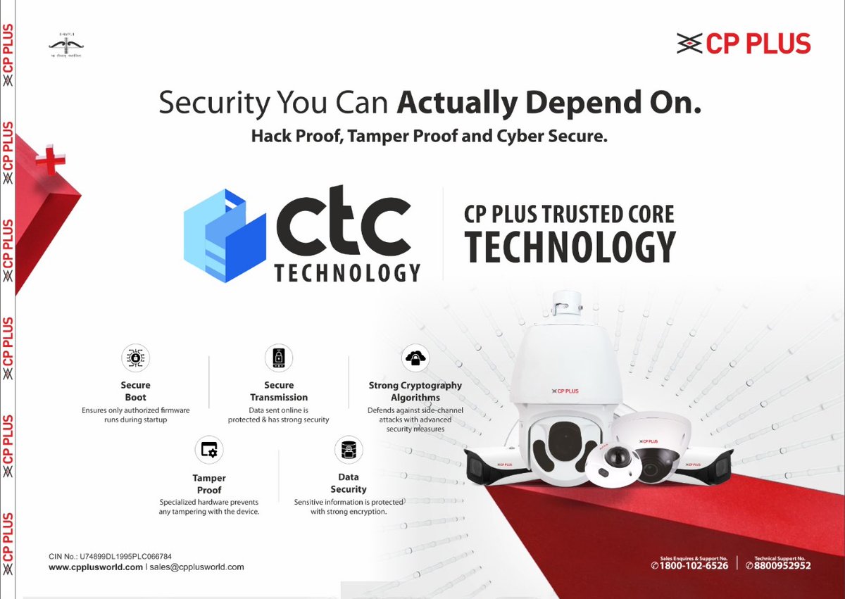 ncnmagazine's tweet image. CP PLUS – The Trusted Core of Security Innovation

Click here for details:
bit.ly/www_cpplusworl… 

@cpplusglobal #CPPLUS @ncnmagazine  #ncnmagazine #ncnonline #NCN