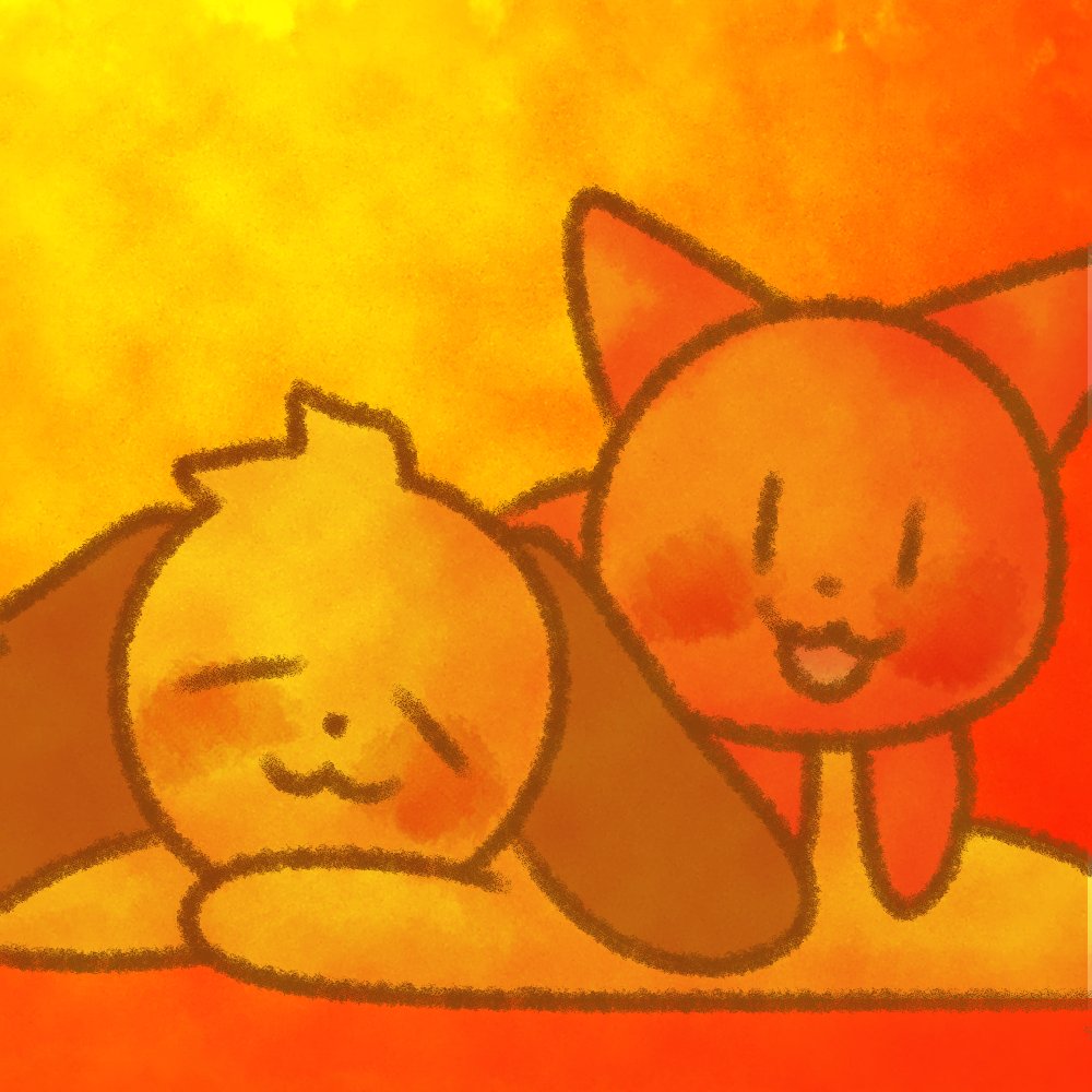 nijigenmatuyama's tweet image. こんにちは！にじげん松山です🌈
今日は「わんわんにゃんにゃん」の日です！😍

利用者さんがイラストを描いてくださいました💕
暖かな色味や表情からも2匹の仲の良さが伝わりますね💕

本日もご利用ありがとうございました☺️

#わんわんにゃんにゃんの日 
#就労支援b型