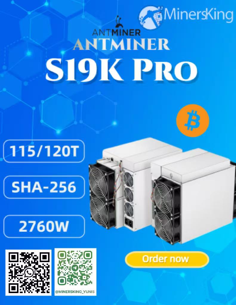 Yunis6699's tweet image. 🔥 S19k Pro — Massive NEW Stock Promo (Best Price!)

🚨 Breaking News: S19k Pro brand-new units just restocked — and the price is CRAZY low.
If you’ve been waiting for the right moment to scale your mining farm…#ASICMiner #BitcoinMining #CryptoMining #MiningFarm #MinersKing