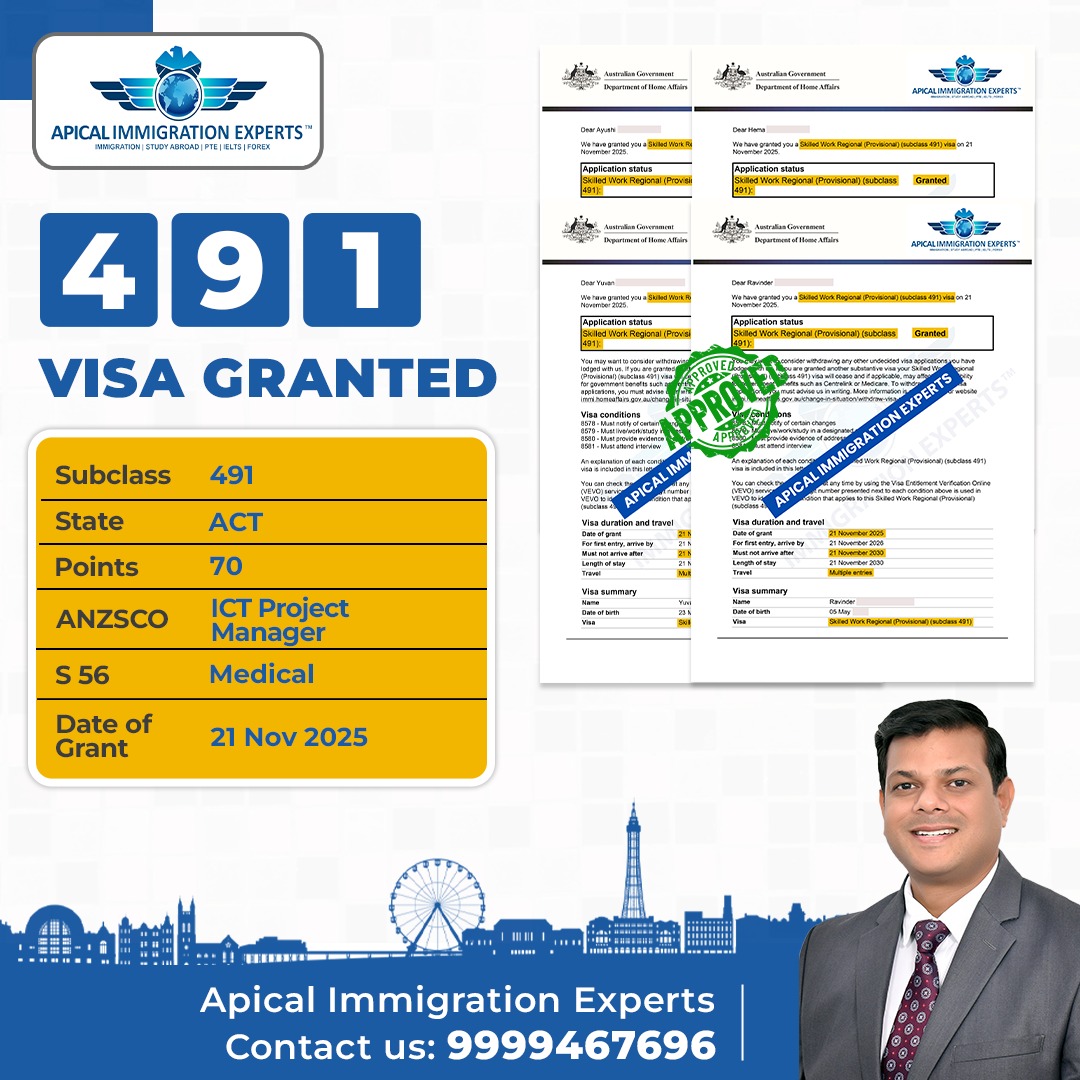 Immixperts's tweet image. 🎉 One More Grant … and Many More on the Way! 🇦🇺

Big congratulations to Mr. Ravinder on receiving his Australia PR ( Subclass 491 - ACT ) under the Skilled Migration Program !

#AustraliaPR #VisaGranted #Subclass491 #ACTNomination #ICTProjectManager #SuccessStory