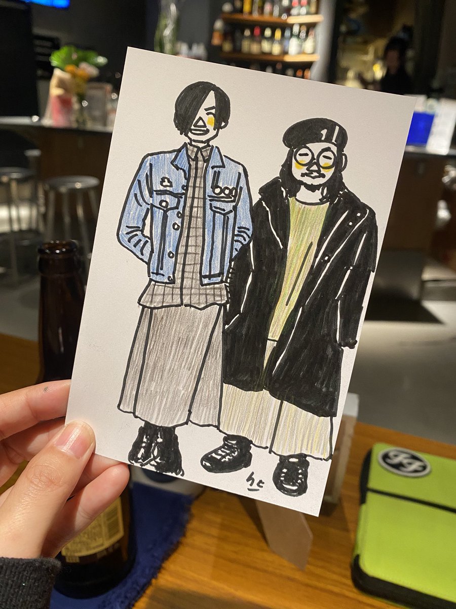 過去写真の似顔絵ですが フラワーズロフトで似顔絵描きしてます😙