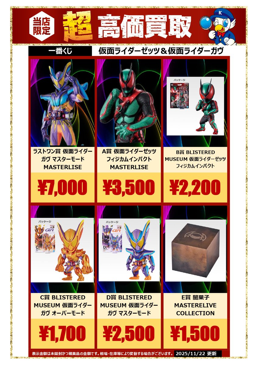 一番くじ 仮面ライダーゼッツ&ガヴ E賞 闇菓子 ◤発売まであと3️⃣日