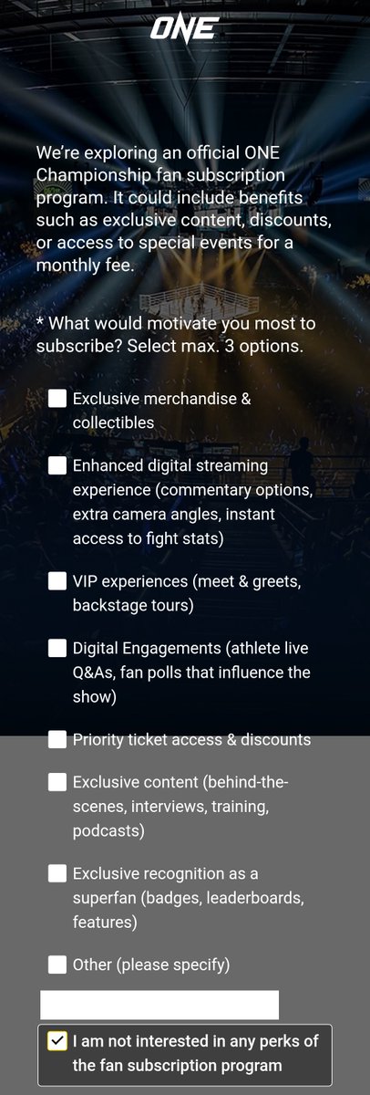 One sent out a big consumer survey about ppv prices, which sports you want to actually watch, soliciting advice on who to sign (lol). But mostly it seems to be a finger in the air for a subscription service that sounds terrible