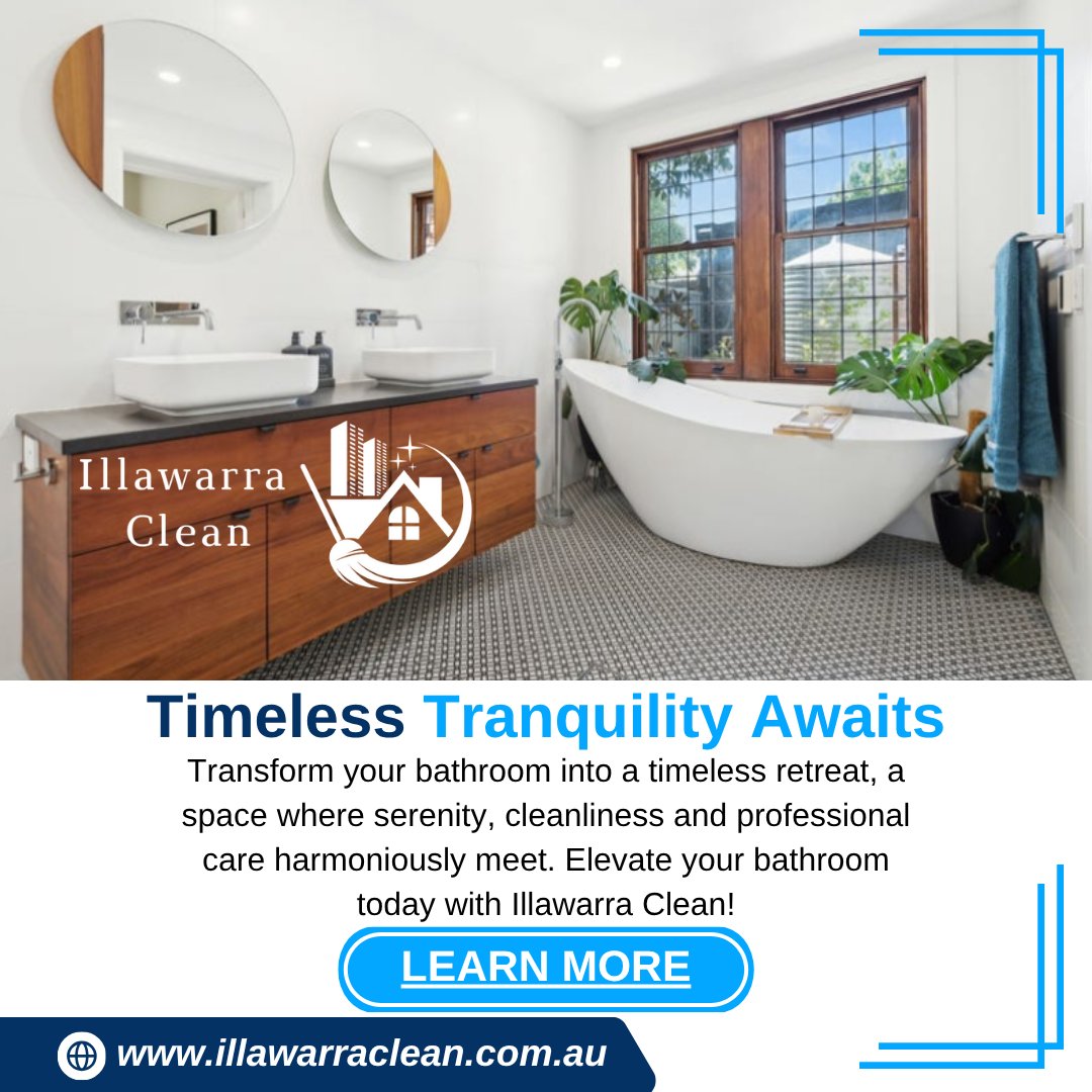 IllawarraClean's tweet photo. Timeless Tranquility Awaits🌿✨

A bathroom is more that just a space. Transform your bathroom into a sparkling, timeless retreat, where serenity &amp; professional care harmoniously meet. 

Elevate your bathroom today with Illawarra Clean🛁💫

#bathroomcleaning #wollongongcleaners https://t.co/RKRMBDTxzo