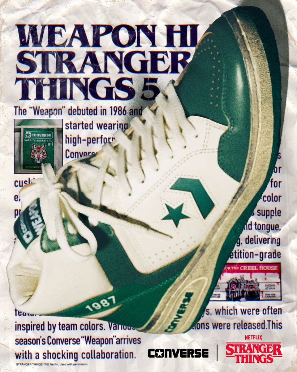 KicksLab_jp's tweet image. 【 New Arrivals l 新入荷 】CONVERSE l “WEAPON HI STRANGER THINGS 5” Green/White l Available on the November 27th in Store and Online Store. #KICKSLAB #キックスラボ

商品ページはこちら▼
kickslab.com/collections/co…
