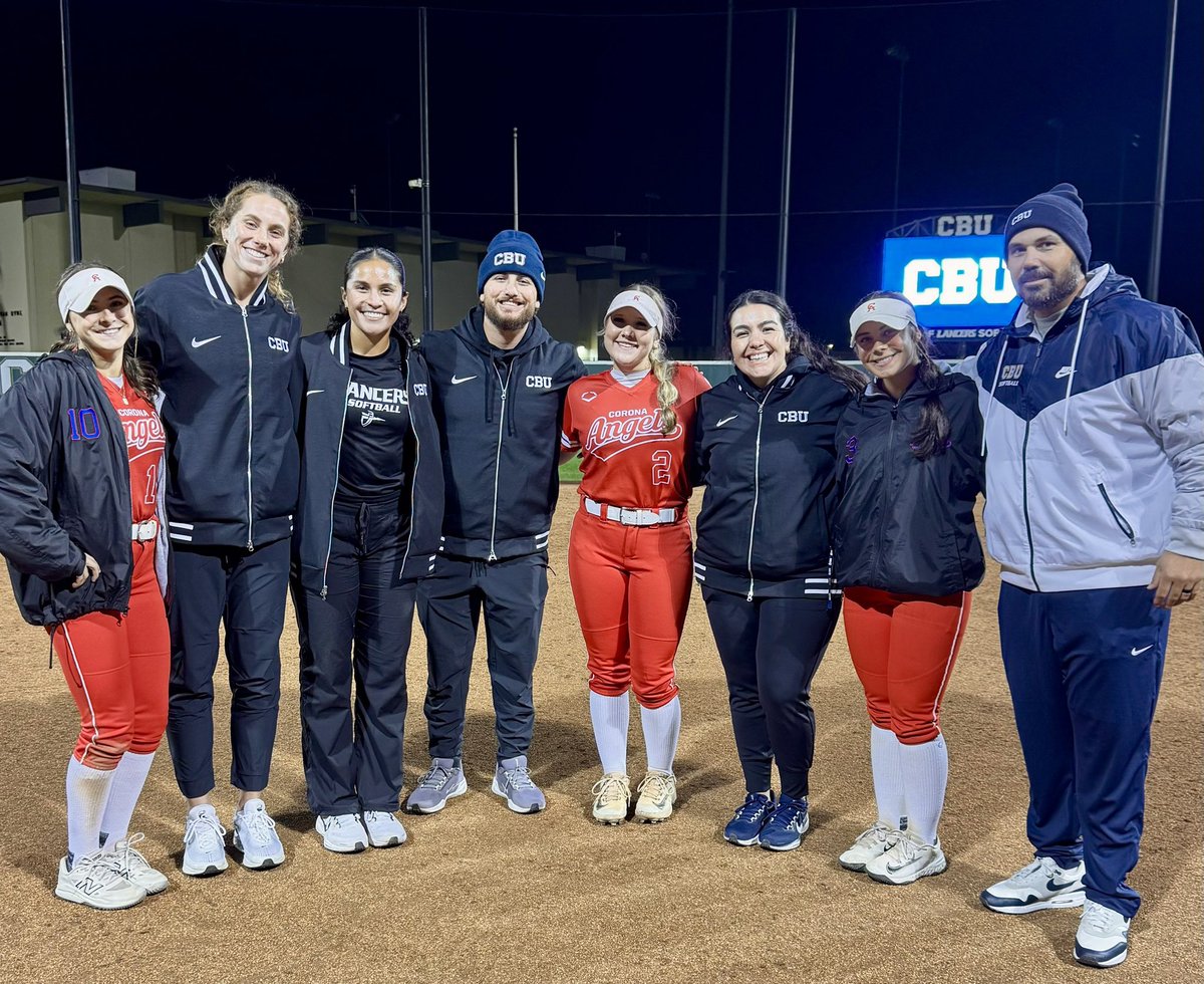 Thank you so much to <a href="/CBUSoftball/">California Baptist Softball</a> for having their camp this evening. <a href="/Gabby_Jones_3/">Gabby Jones</a> , <a href="/AJoiner2028/">Aubrey Joiner 2028</a> and <a href="/ElianaS2028/">Eliana Snobar</a> had a wonderful time working with you guys! <a href="/BTelesco2/">Brandon Telesco</a> <a href="/haylei_archer/">Haylei Archer</a> <a href="/ThessaMalauulu/">Thessa Malau'ulu</a>