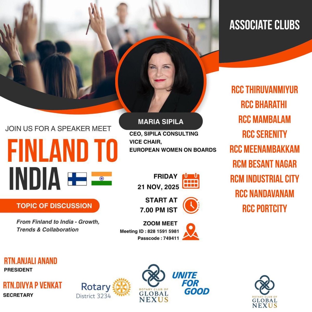 Visited India online to talk about AI factories, education, startups, collaboration, women on boards, my latest book and rotary projects. Thank you rotary club of Global Nexus for the invitation!