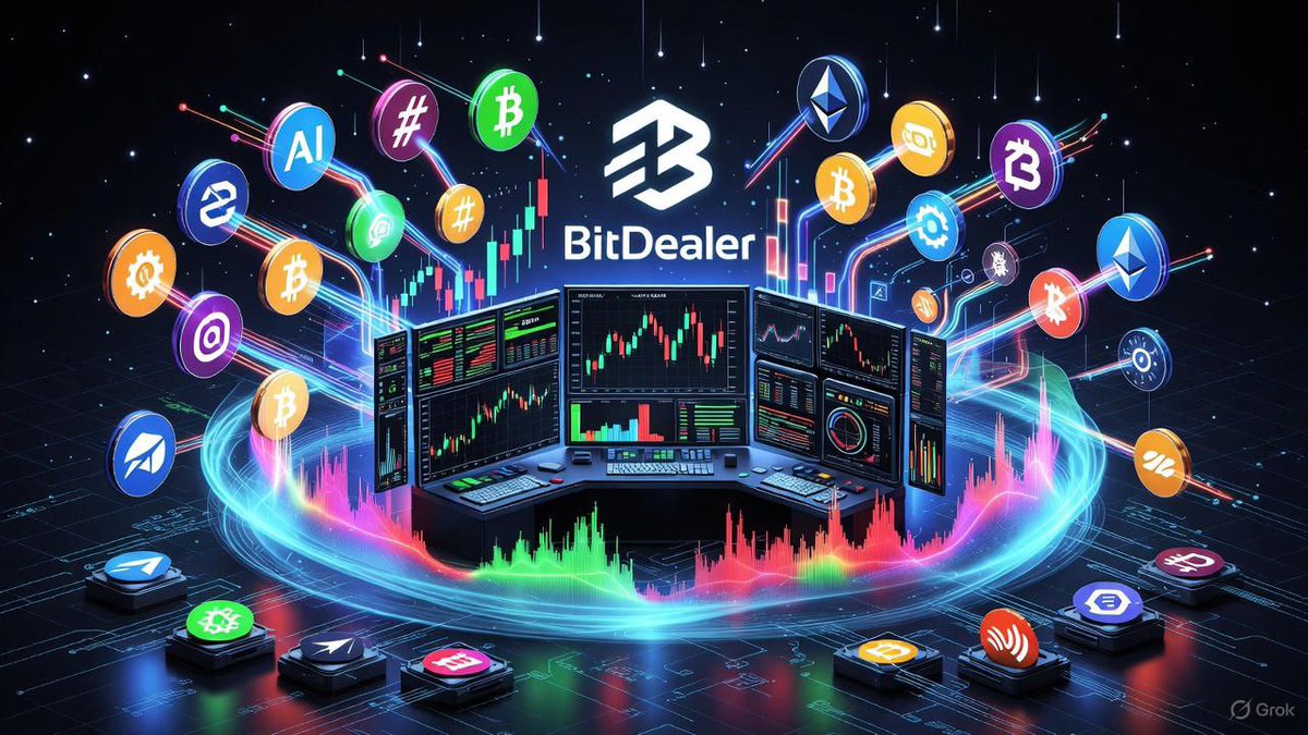 cryptocaptan55's tweet image. The future of trading belongs to platforms that combine AI computation with seamless multi chain access and BitDealer delivers exactly that vision. With advanced volatility mapping, liquidity heat signatures and real time order flow intelligence, $BIT provides traders with a…