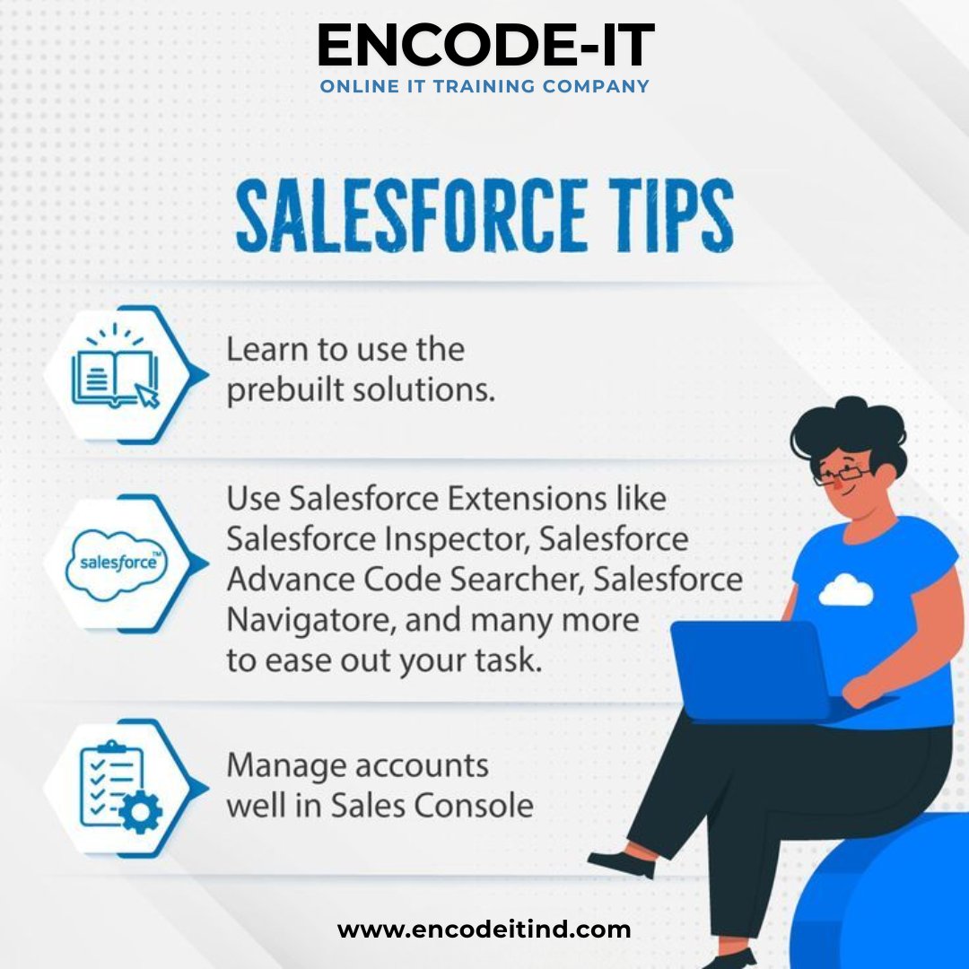 Encodeitind's tweet image. Great careers are built with great skills—start with Salesforce!💼✨
Learn from experts, practice with real-time projects &amp;amp; become job-ready with Encode-IT.
📩DM us to start your Salesforce journey!
#Salesforce #SalesforceTips #JobReadySkills #CRMSkills #DigitalSkills #TechCareer