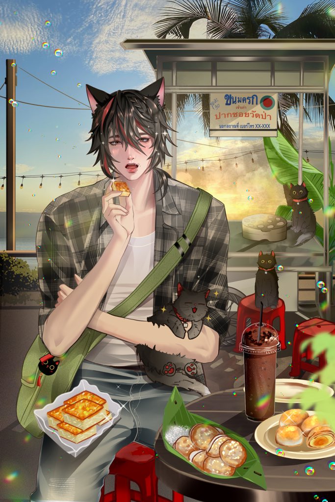 🎈Happy Mr.BLACX CAT DAY 🎊

ขอให้จากนี้และปีต่อๆไปเป็นปีที่ดี มีความสุขมากๆได้กินของอร่อยเยอะๆ ได้ไปเที่ยวที่ที่อยากไปบ่อยๆนะคะ 🤍🐈‍⬛

Art: <a href="/ryujin2212/">JINZ 🎀</a> 
CMS: me
#HBDHYOUGA2025 #HyouART