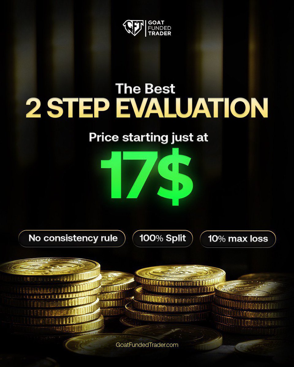 The Best 2-Step Evaluation !🖤

Get access to GFT’s 2 Step Evaluation starting from just $17..

✅ No Consistency Rule
✅ Up to 100% Profit Split
✅ 10% Max Loss

Fast, simple, and built to help real traders pass.

Ready to level up? 👇

checkout.goatfundedtrader.com/aff/Dexter/
