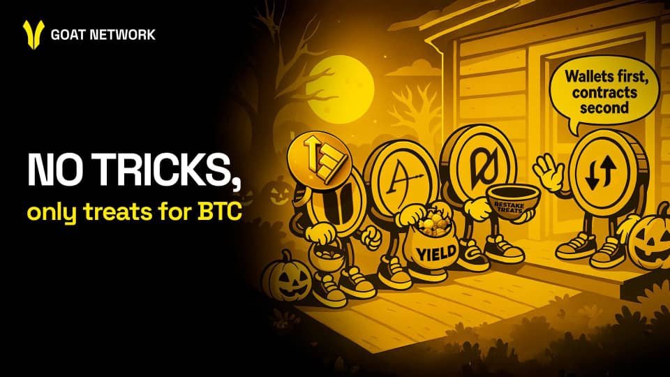 GM CT

Lately, it’s becoming increasingly evident that BTC can play a much bigger role beyond just sitting in a wallet.

<a href="/GOATRollup/">GOAT Network 🟡</a> Network lets your Bitcoin stay native while quietly stacking real yield in the background for you.

On the other side, <a href="/Infinit_Labs/">INFINIT</a>  keeps