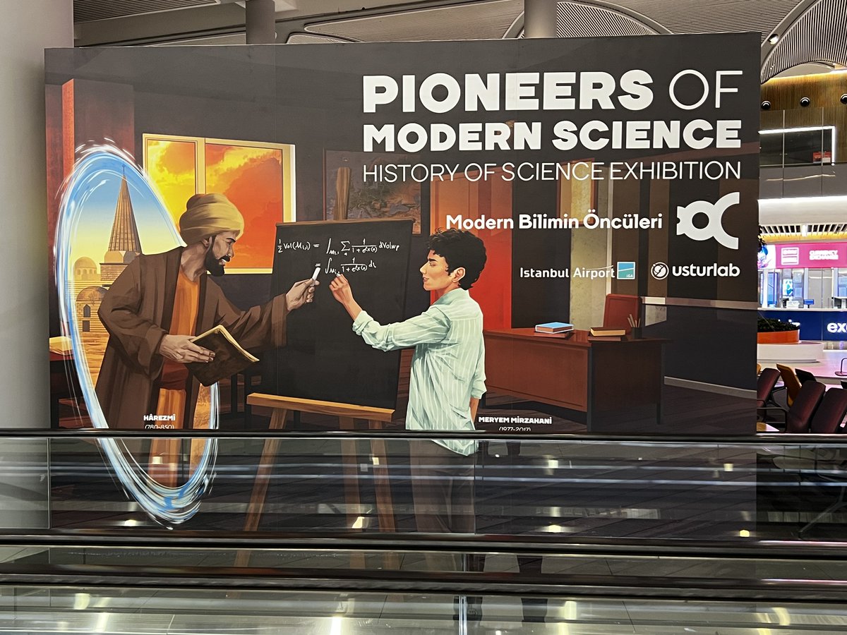 freemonotheist's tweet photo. Pioneers of modern science exhibition here at Istanbul airport https://t.co/hXBYOXqQAs