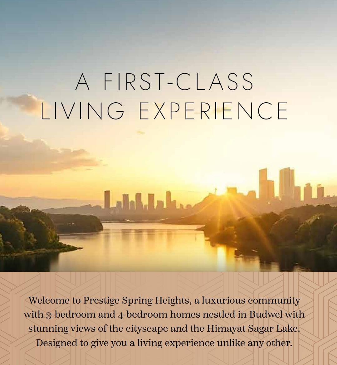 tree_hyd33692's tweet image. Price Hike Soon- Best selling Luxury &amp;amp; Branded Homes from Most Trusted Developer of India &quot;Prestige Group&quot; - Prestige Spring Heights 

Luxury 3 &amp;amp; 4 bhk lifestyle apartments of 1571 - 3233 sft&apos;s at Growth corridor Budvel Layout which is exclusive limited landbank with Trumpet road…