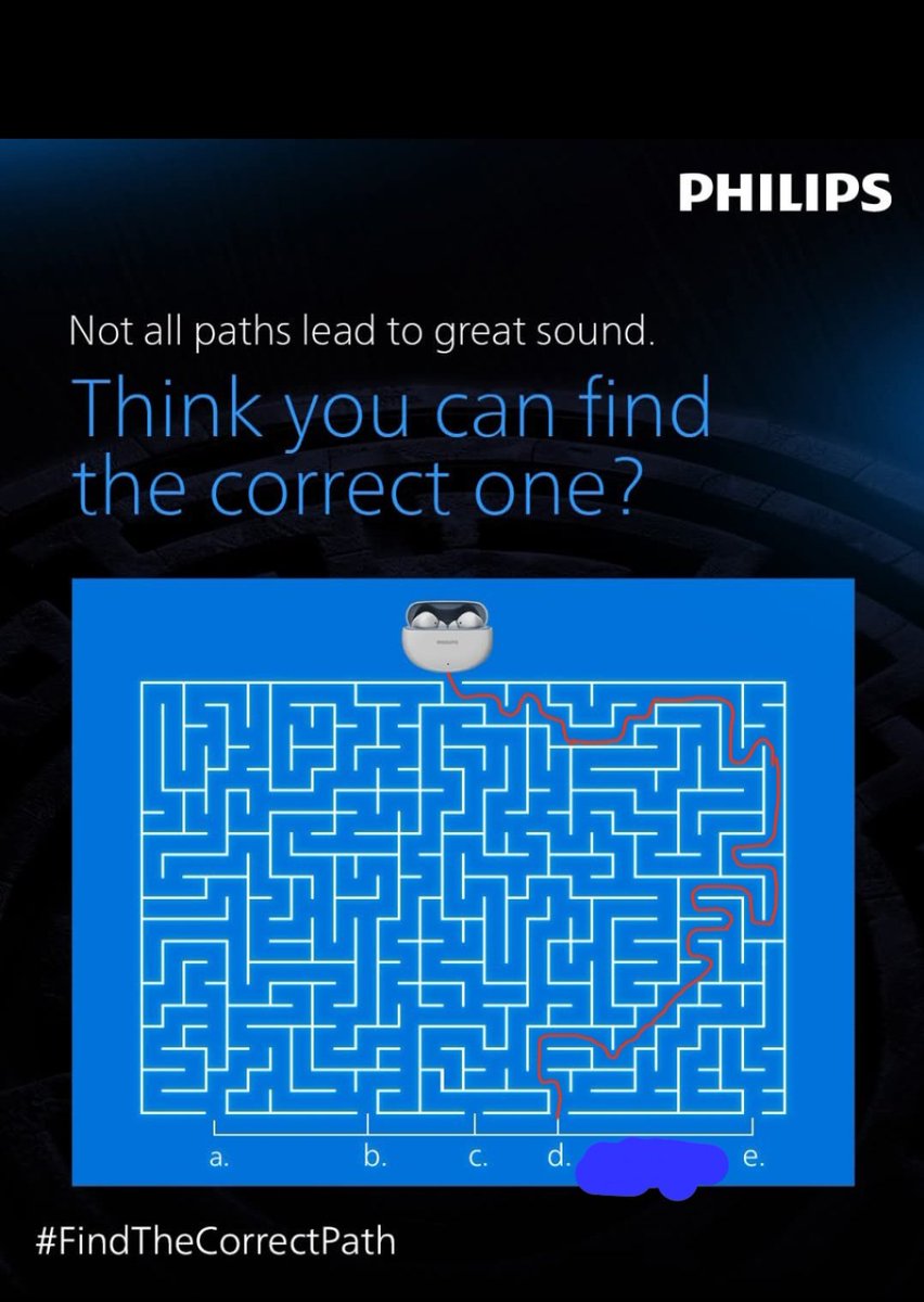 rishu_1996's tweet photo. @PhilipsSoundIN Path D
@PhilipsSoundIN
#ContestAlert #FindTheCorrectPath
Join @NikitaSingh_24
@SaiMamta2951
@stopthestart
@ImMeenakshi22
@ImShree21 https://t.co/OsgT9xsI0p