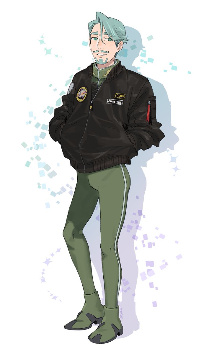 「wanted to see Chuusa with a bomber jacke」|shouri 🐾のイラスト