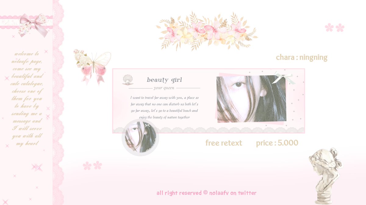 nolaafv's tweet image. help rt please, thank you ! 

 ˖  ་  ────  Halloo teman teman, aku ada layout ready stok wonyoung, ian dan ningning di bawah ini 🦢 free retext, payment all e-wallet (qris) yang bisa kamu take sekarang juga   ⋆    🎀     ٠ 

─ ৎ୭       

#zonauang