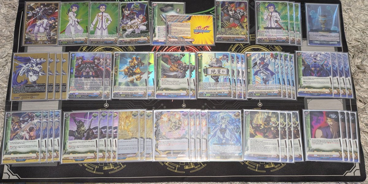 Nekocards weekly X-1 Katana World
It's good to be back, deck ran smoothly
I still want to figure out a few small optimisations but I did learn to stop charge and drawing after 1st g3 turn 
R1 - Artisaria ❌ (really bad match up) 2nd
R2 - Juicy Fruity ⭕ 2nd
R3 - Drajeweled ⭕ 1st