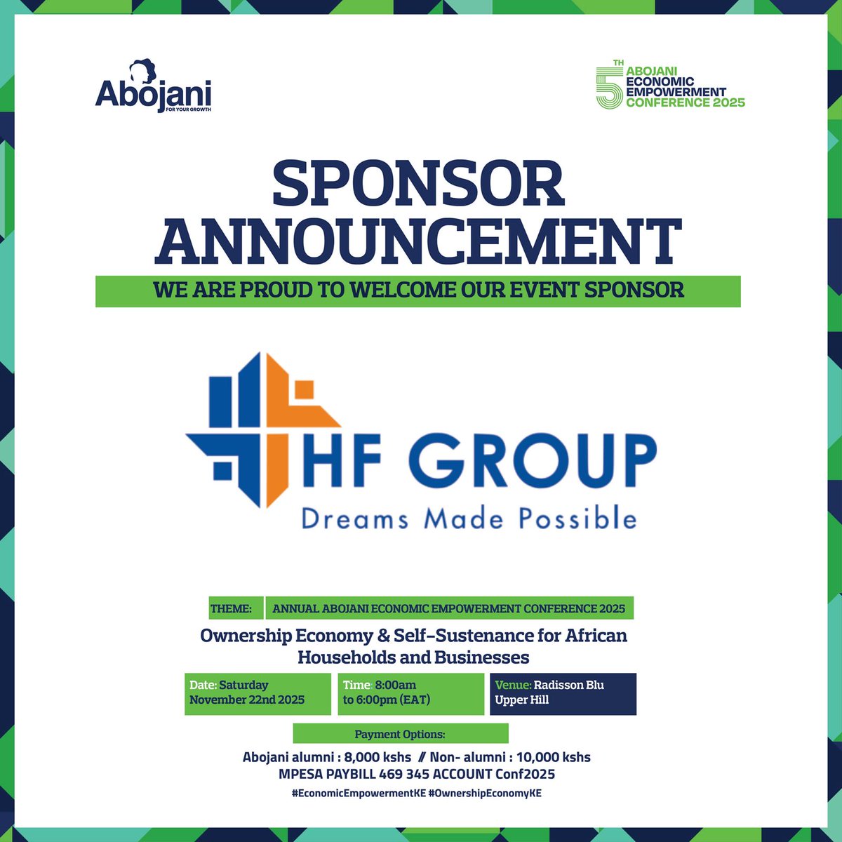 If you are serious about financial independence, ownership, building wealth, escaping debt cycles, and securing your family’s future, then THIS is the room you must be in today.

The 5th Abojani Economic Empowerment Conference is happening RIGHT NOW at Radisson Blu, Upperhill