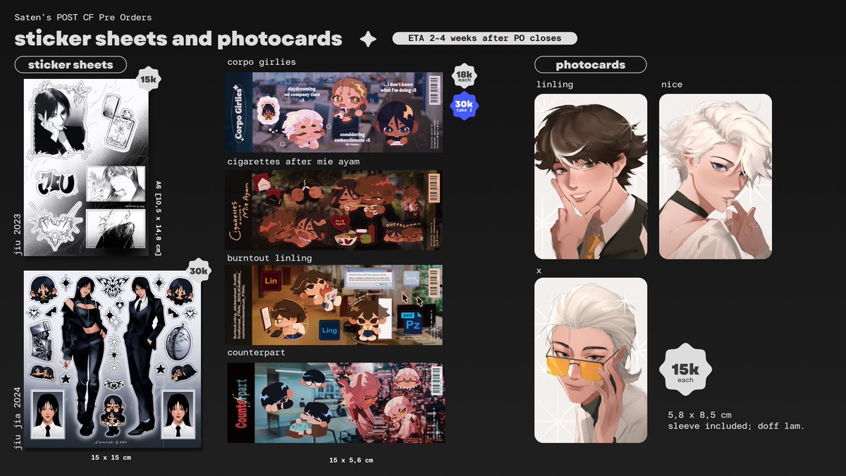 satentori's tweet image. ☆*:.｡Saten’s Post CF21 Pre Orders｡.:*☆ 

📅 PO period 22-25 Nov 2025
📤 JNE/🍊
🍀 originals, to be hero x / tbhx, no more heroes / suda51, guilty gear, dorohedoro, superman 2025 
🔗 bit.ly/satenpostcf21