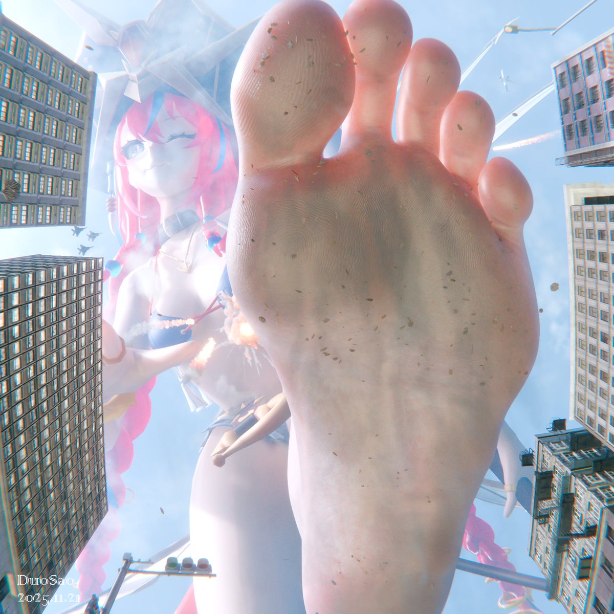 DuosaoChou's tweet image. Emika from Starward
gift for my friend @opclll
#巨大娘
#Giantess