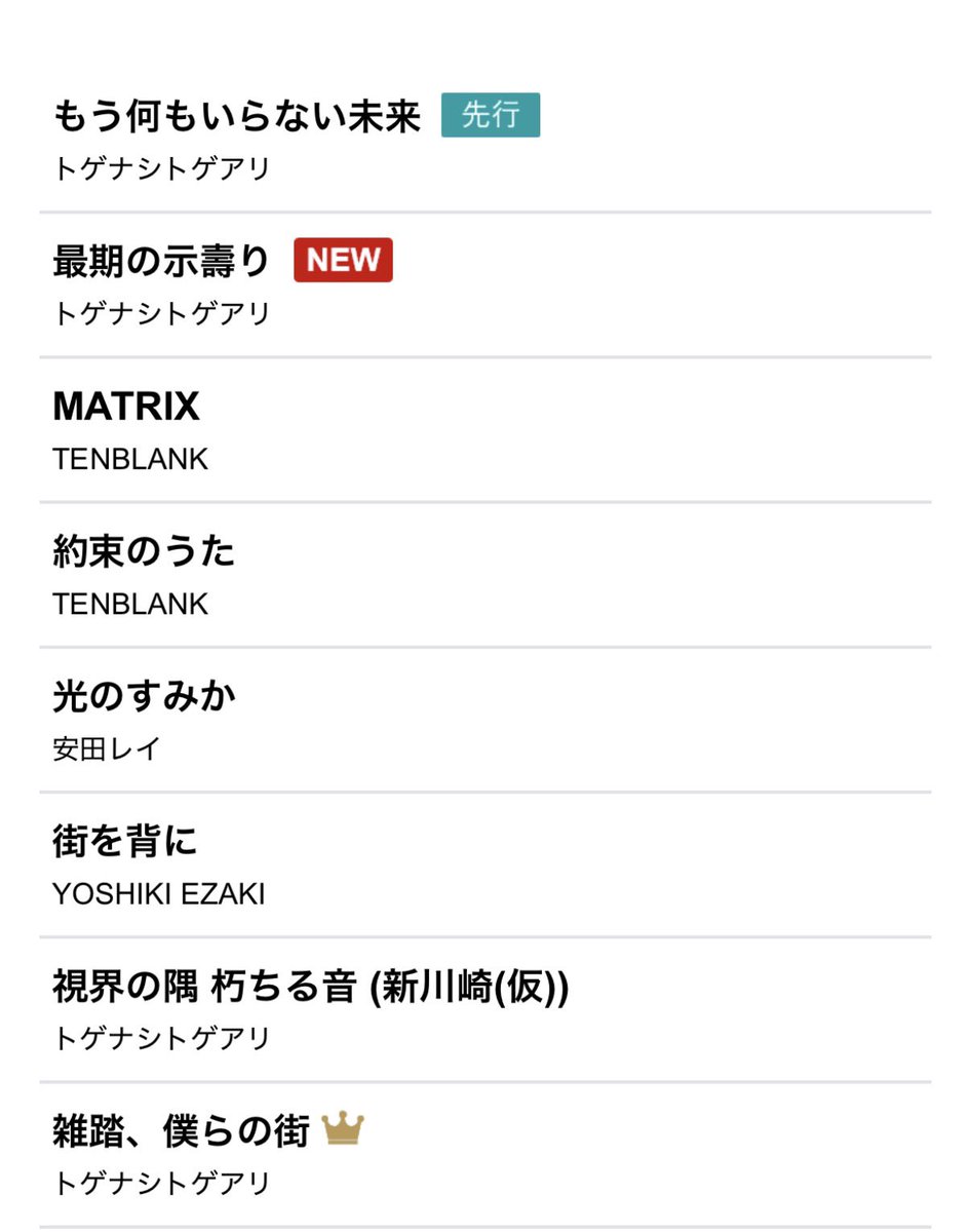 zoomin_bandream's tweet image. 何もいらない未来の作詞＆作曲の方、
他のトゲトゲの曲一覧観たけど、好きな曲しかない。

この人何者？久しぶりにトリハダきた🙀
#大濱健悟
