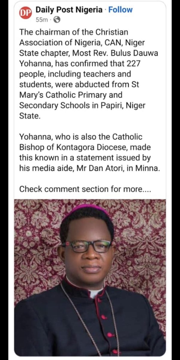 Sean_ADFIntl's tweet image. And even that’s an undercount, the Bishop of the diocese where the kidnappings happened is confirming 215 children kidnapped and 12 teachers.