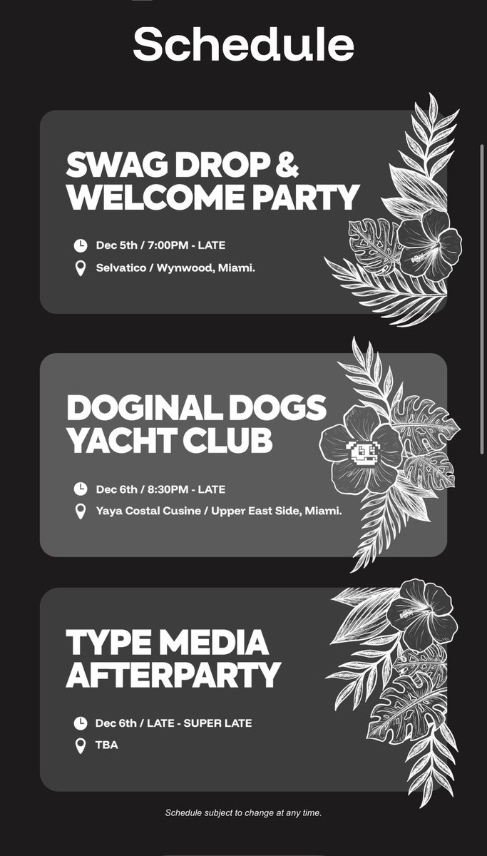 typemedia's tweet image. The @doginaldogs are taking over Art Basel 🎨

Who’s pulling up to the after party 👀