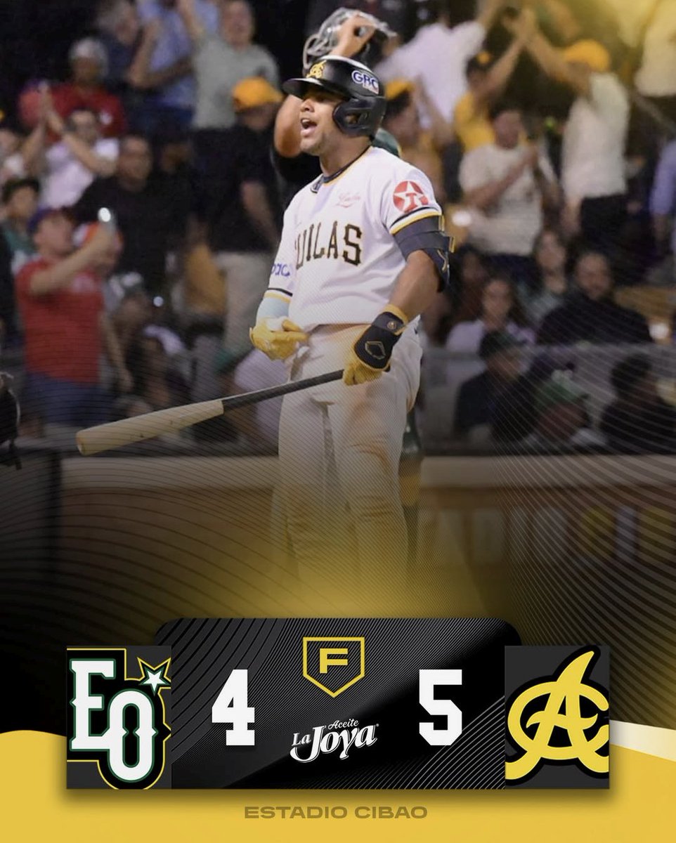 KeylinAcosta's tweet image. REEEEECOOOJAAAAANNNN 🦅 
                               Y
REEEEECOOOJAAAAANNNN 🦅 

Sí, hoy se recogió dos veces porque mis poderosas Águilas Cibaeñas les ganaron dos veces a las Estrellas Orientales. 😎