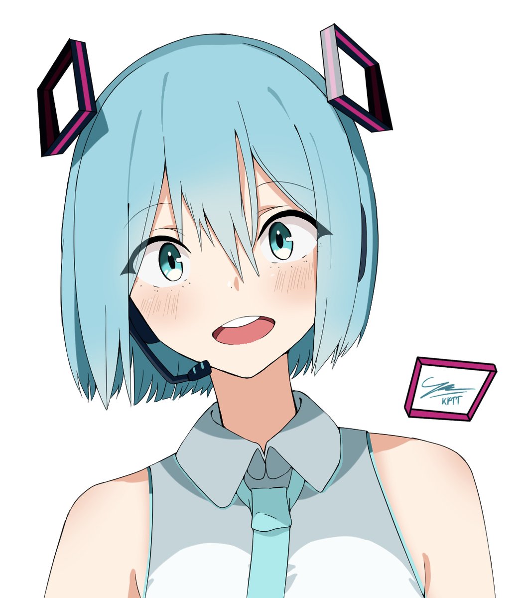 kftt27's tweet photo. brainrot miku 😭 (short hair ver ) https://t.co/JSv1l57ZbT