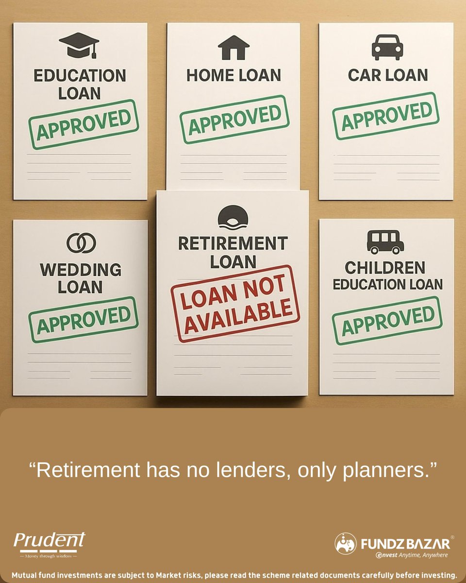 InsightInvesto2's tweet image. You can borrow for a degree. 🎓
You can borrow for a house. 🏠
You can borrow for a car. 🚗
You cannot borrow for retirement. 🚫
The bank window closes when you stop working. Plan accordingly.

#Retirement #Investing #MoneyTwitter #FinancialFreedom