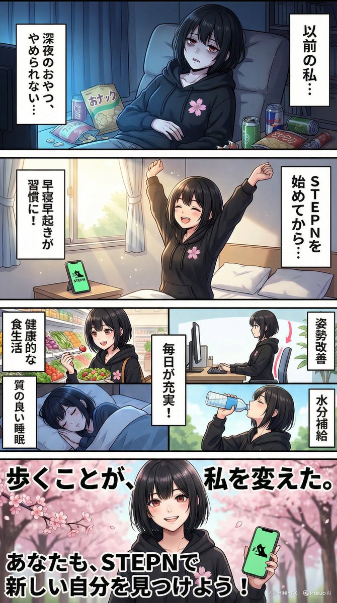 atozaltema's tweet photo. 雑に漫画作ってみた。
#STEPN